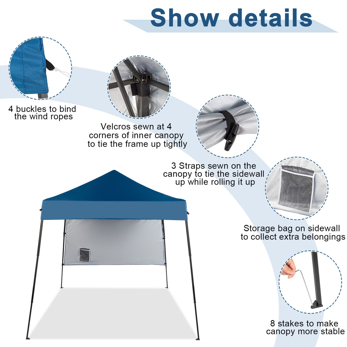 sky blue folding canopy