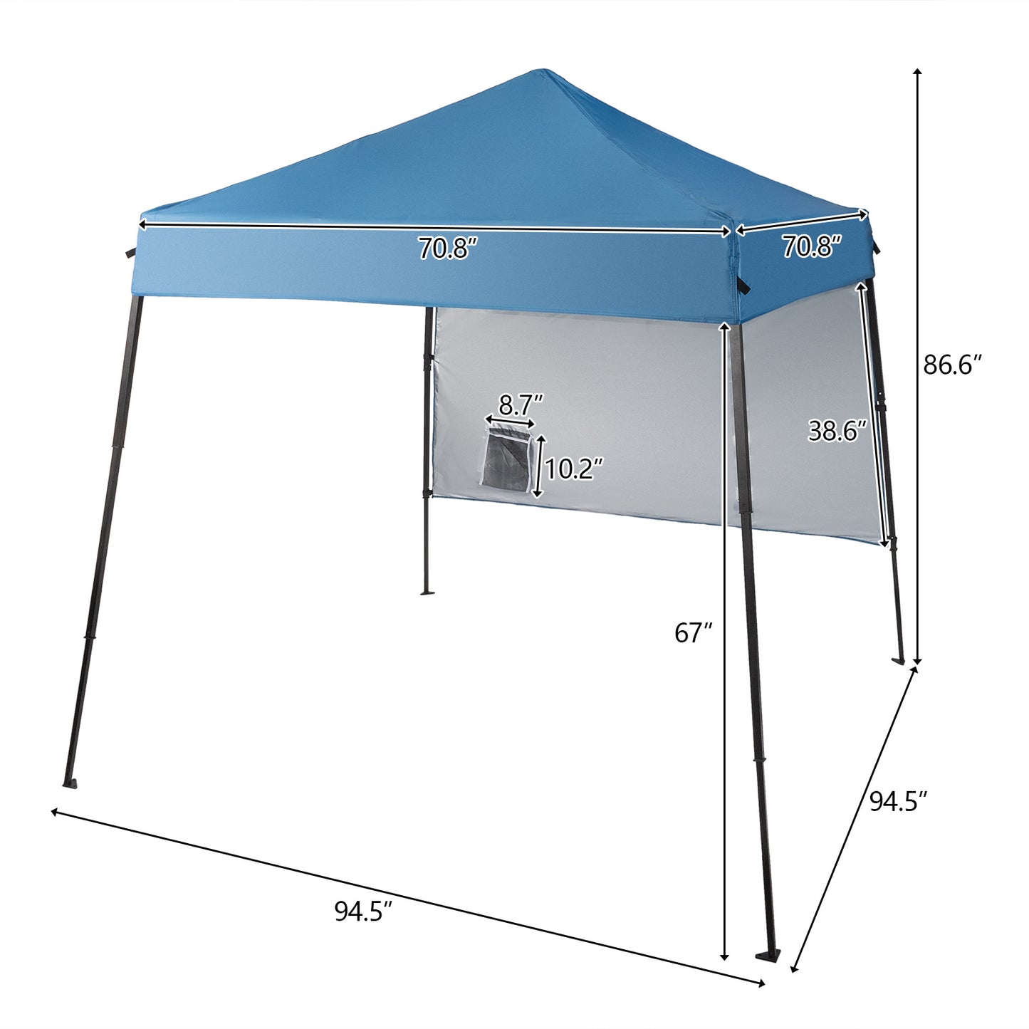 sky blue folding canopy