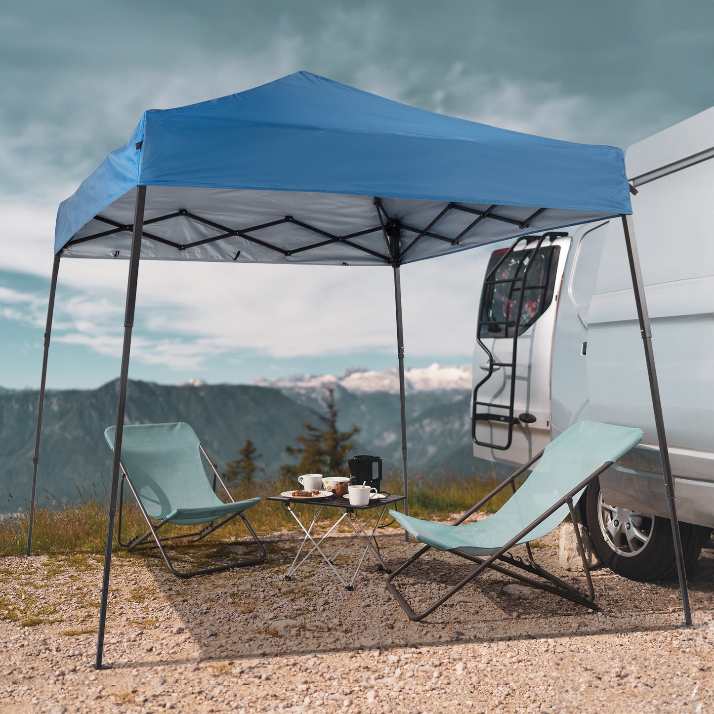 sky blue folding canopy