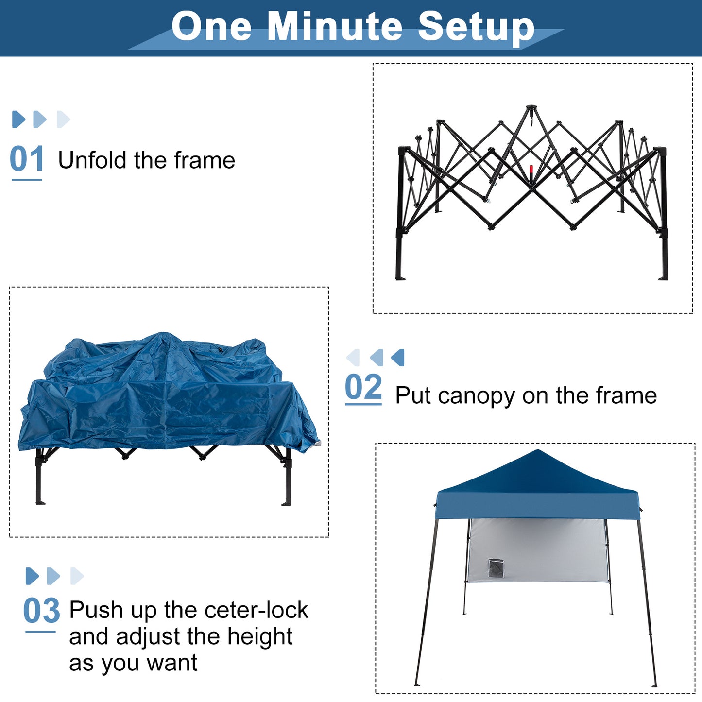 sky blue folding canopy