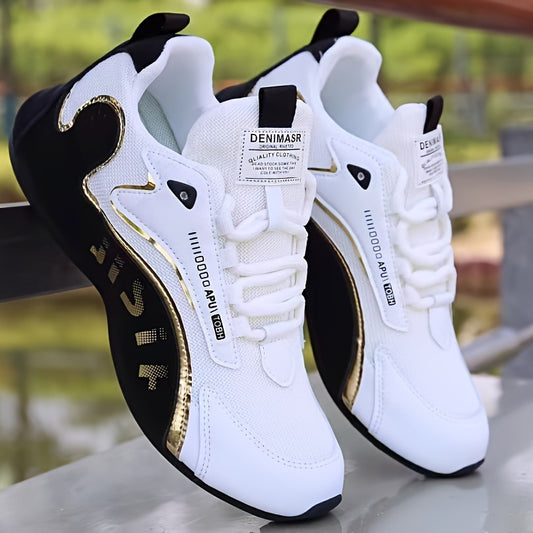 colorblock lace-up sneakers men