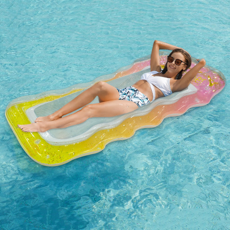large sequin swimming pool float