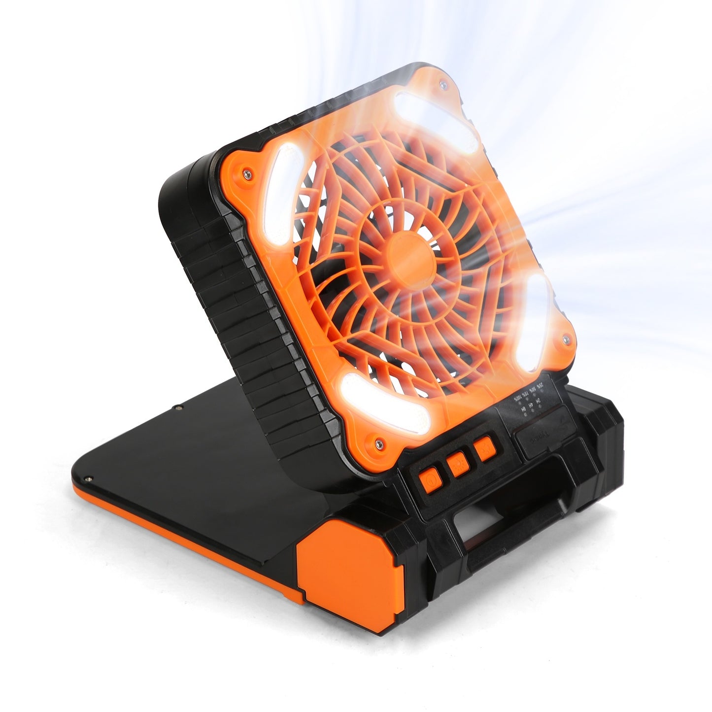 rechargeable camping fan with light