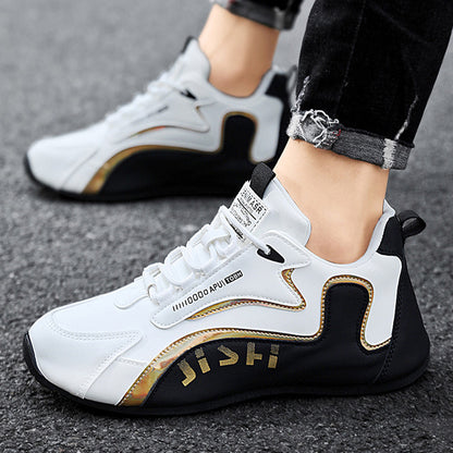 colorblock lace-up sneakers men