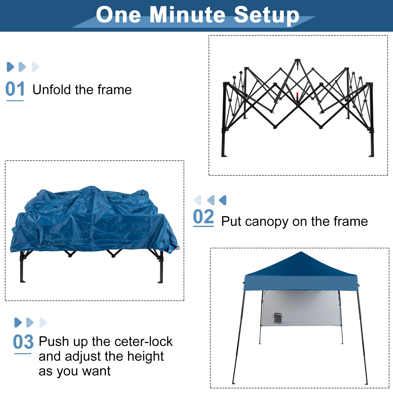 sky blue folding canopy