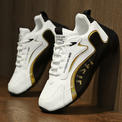 colorblock lace-up sneakers men