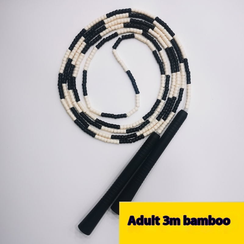 Bamboo Rope Soft Bead Adjustable Skipping Rope